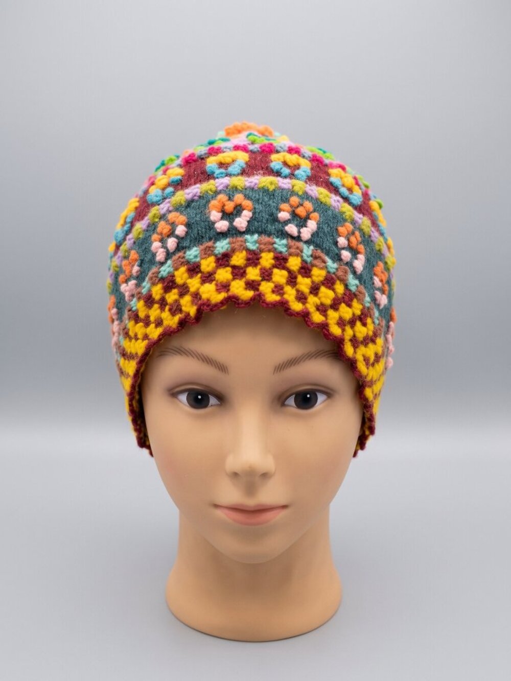 Warm Andean Winter Chullo – Knitted Sheep's Wool Beanie